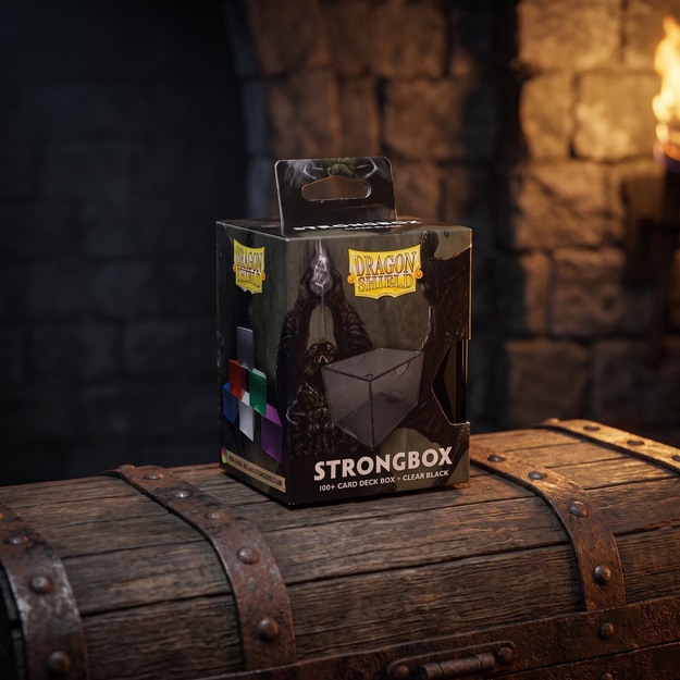 Dragon Shield Strongbox dėžutė, skaidriai juoda