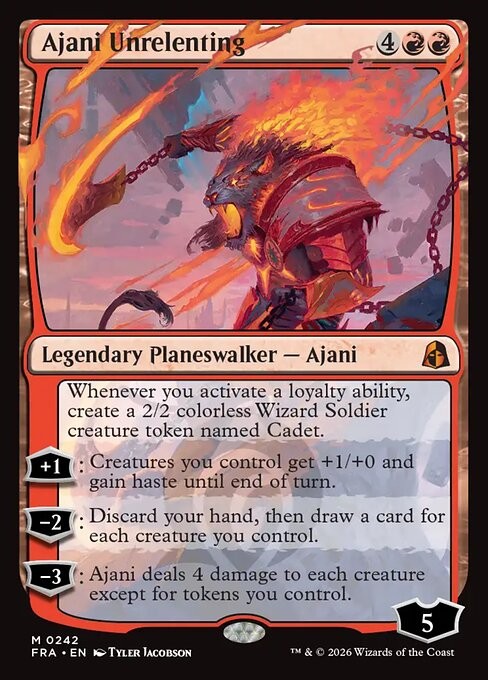 Ajani Unrelenting korta
