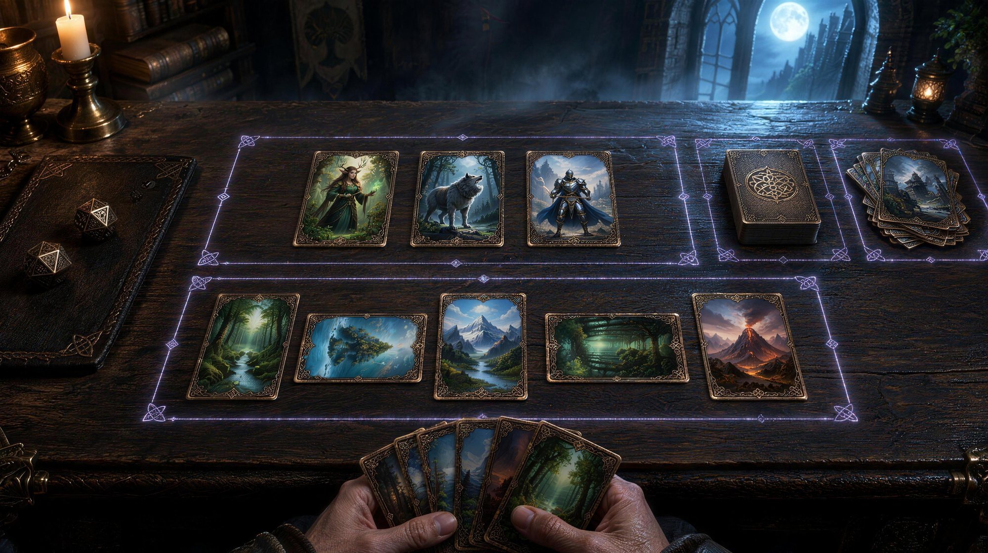 Magic žaidimo stalas su pažymėtomis zonomis